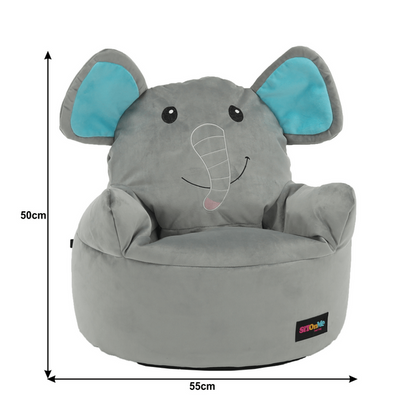 Fotoliu tip sac, material textil gri, BABY TIPUL 2