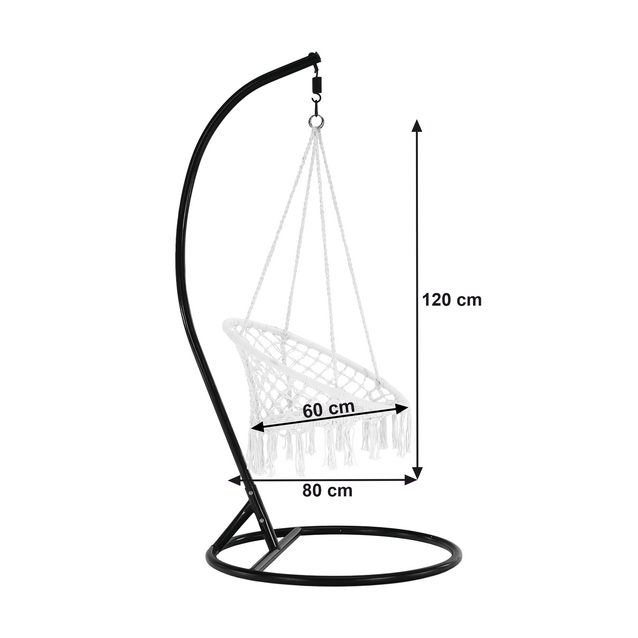 Scaun suspendabil, alb, AMADO 2 NEW