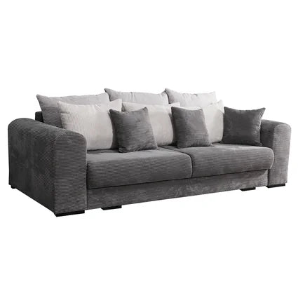 Canapea foarte spaţioasă, gri/gri deschis/bej, GILEN BIG SOFA