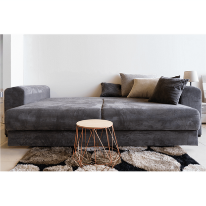 Canapea foarte spaţioasă, gri/gri deschis/bej, GILEN BIG SOFA