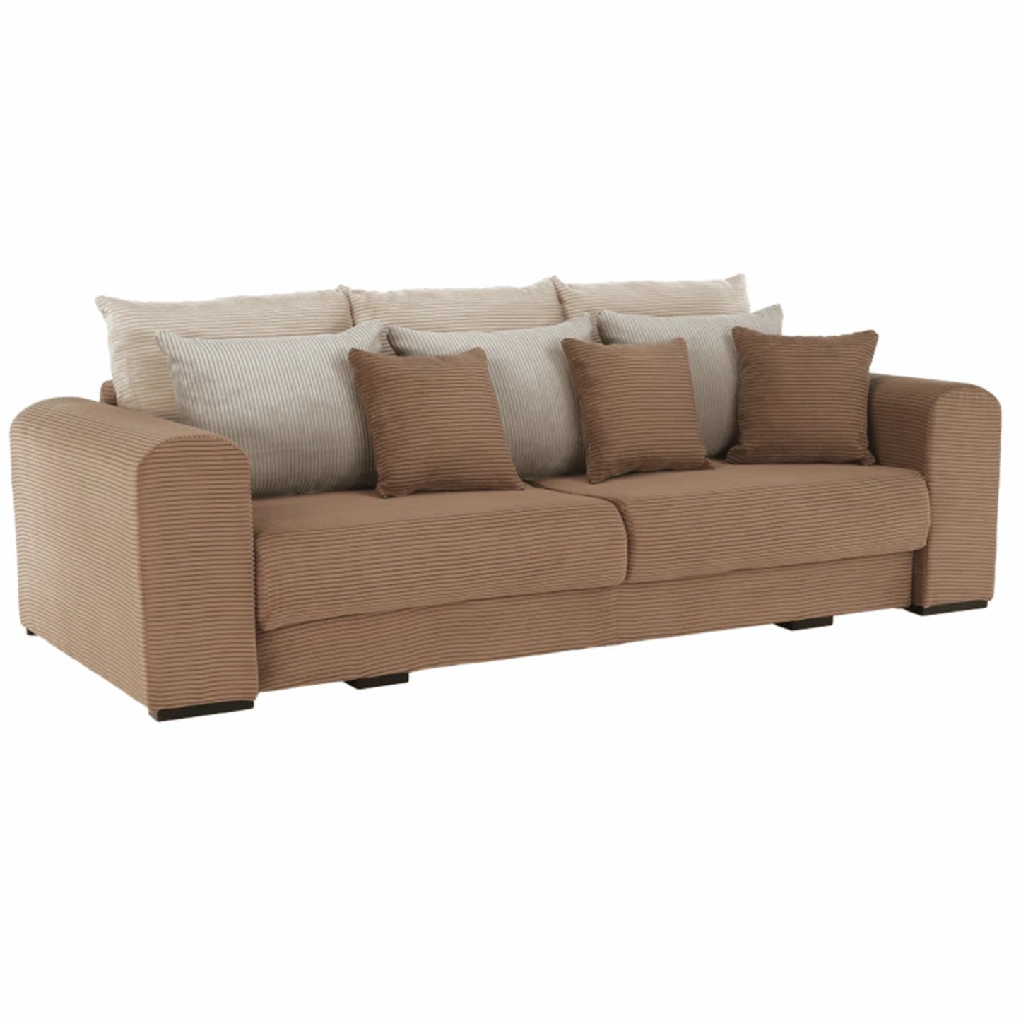 Canapea foarte spaţioasă, gri/gri deschis/bej, GILEN BIG SOFA