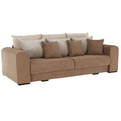 Canapea foarte spaţioasă, gri/gri deschis/bej, GILEN BIG SOFA