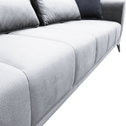 Canapea extensibilă, gri deschis/ gri, GRACE BIG SOFA