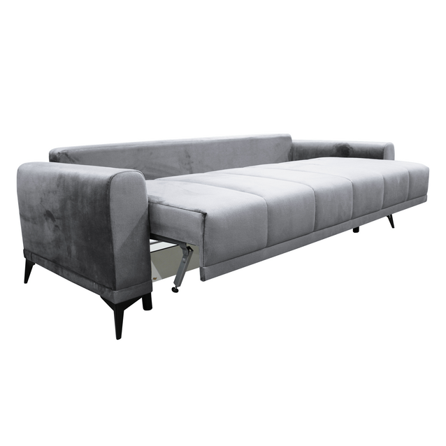 Canapea extensibilă, gri deschis/ gri, GRACE BIG SOFA