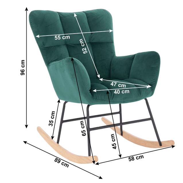 Scaun balansoar design, smarald, KEMARO