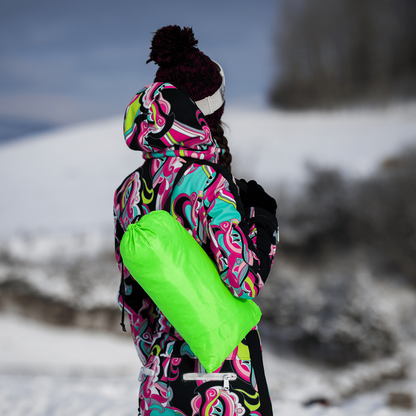 Geantă scaun gonflabilă / geanta leneşă, verde, LEBAG