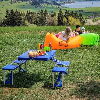 Geantă scaun gonflabilă / geanta leneşă, verde, LEBAG