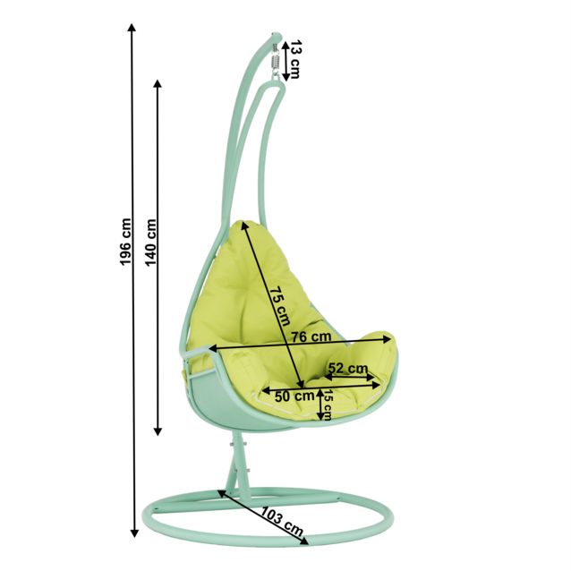 Balansoar suspendat , neomint / verde, TALISE